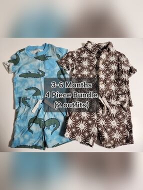 3-6 Months Baby Summer Outfit 4 Piece Bundle Carters Old Navy